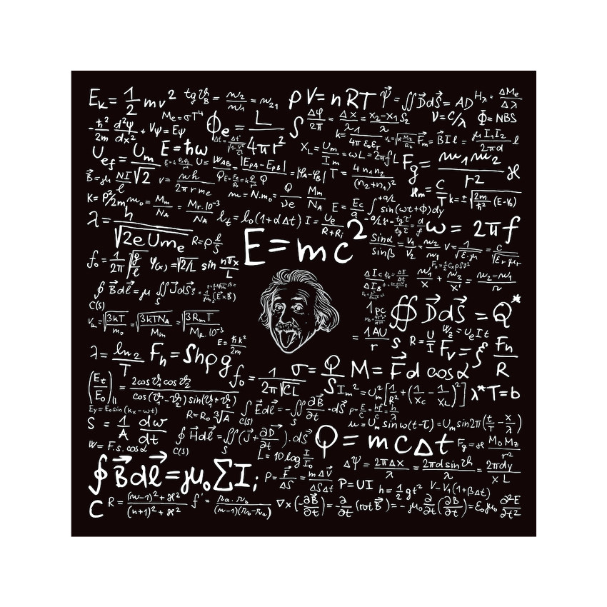 爱因斯坦e=mc2方程式现代家居科技企业办公书房礼物工业装饰画