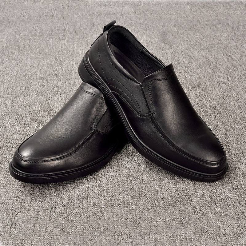 2021春秋季男鞋真皮透气商务正装鞋头层牛皮软底软面休闲男皮鞋子