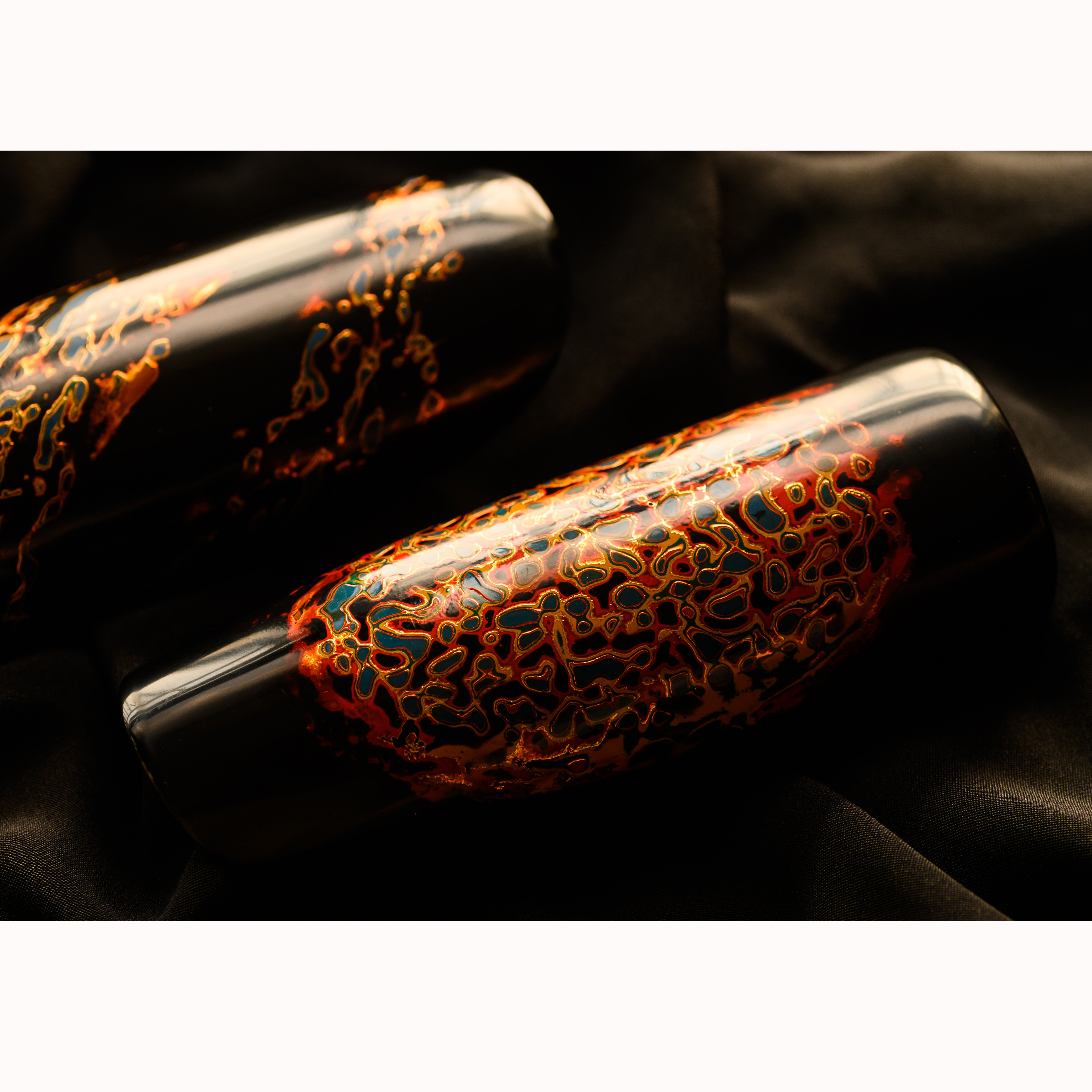 那莲唐物系列大漆竹胎漆器手工茶具茶道