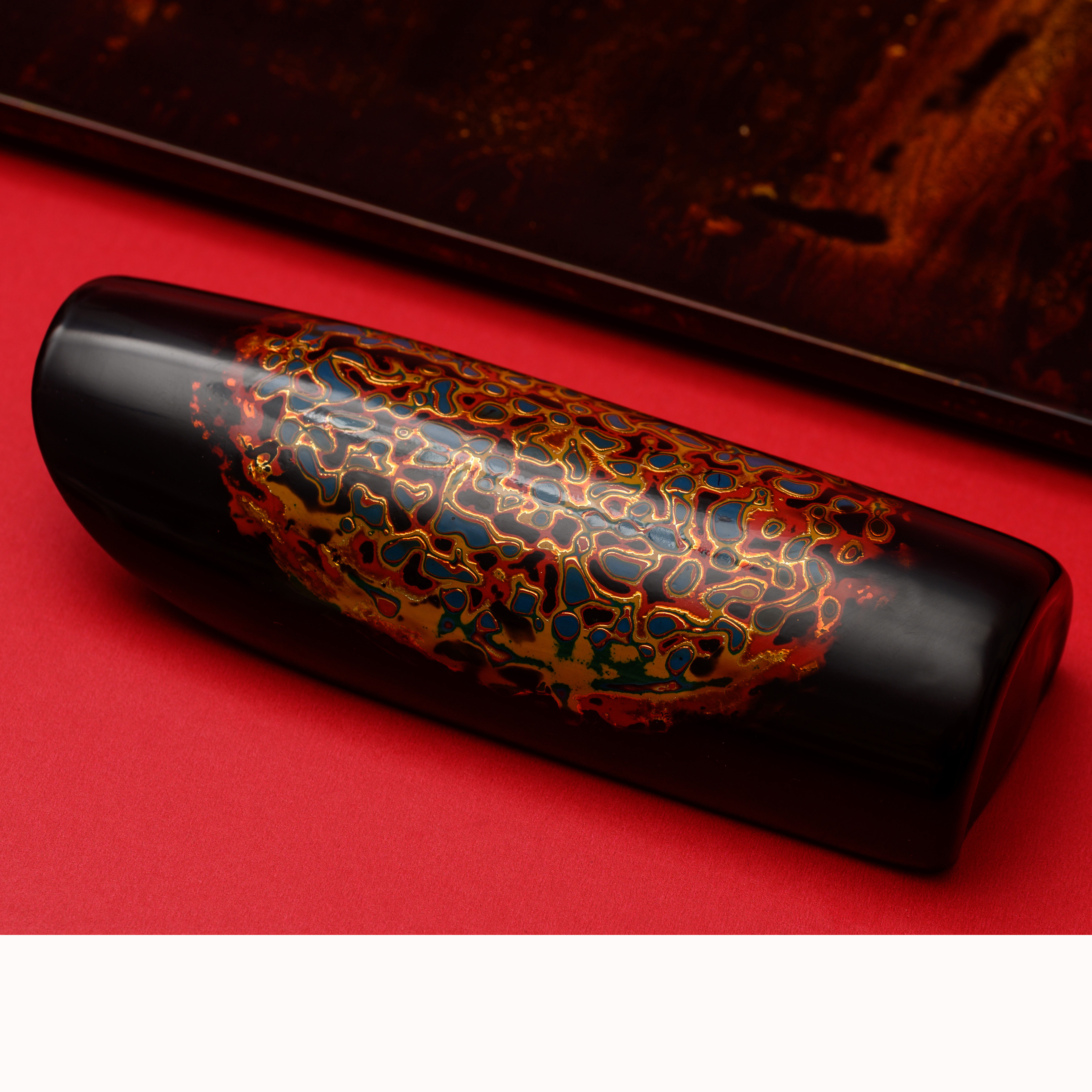 那莲唐物系列大漆竹胎漆器手工茶具茶道