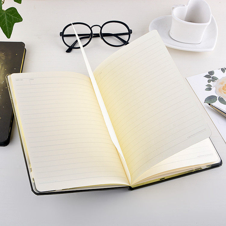 创意学生彩页日记本星空记事本 精美铁皮小笔记本子日韩国文具店