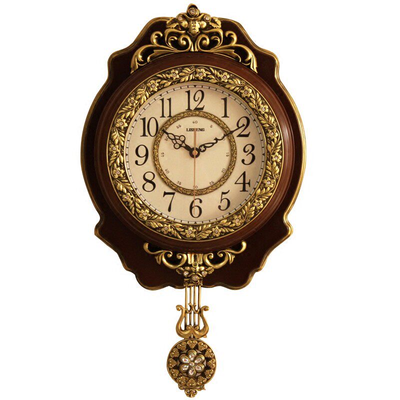 钟表客厅创意潮流静音美式挂钟个性复古时钟挂钟