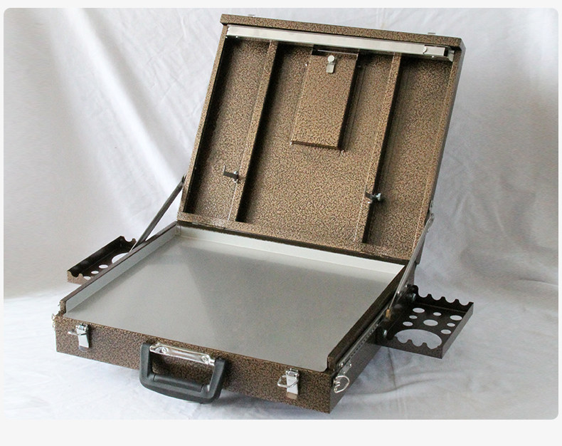 专业油画箱复古铝合金支架式折叠写生水彩便携手提多功能美术工具