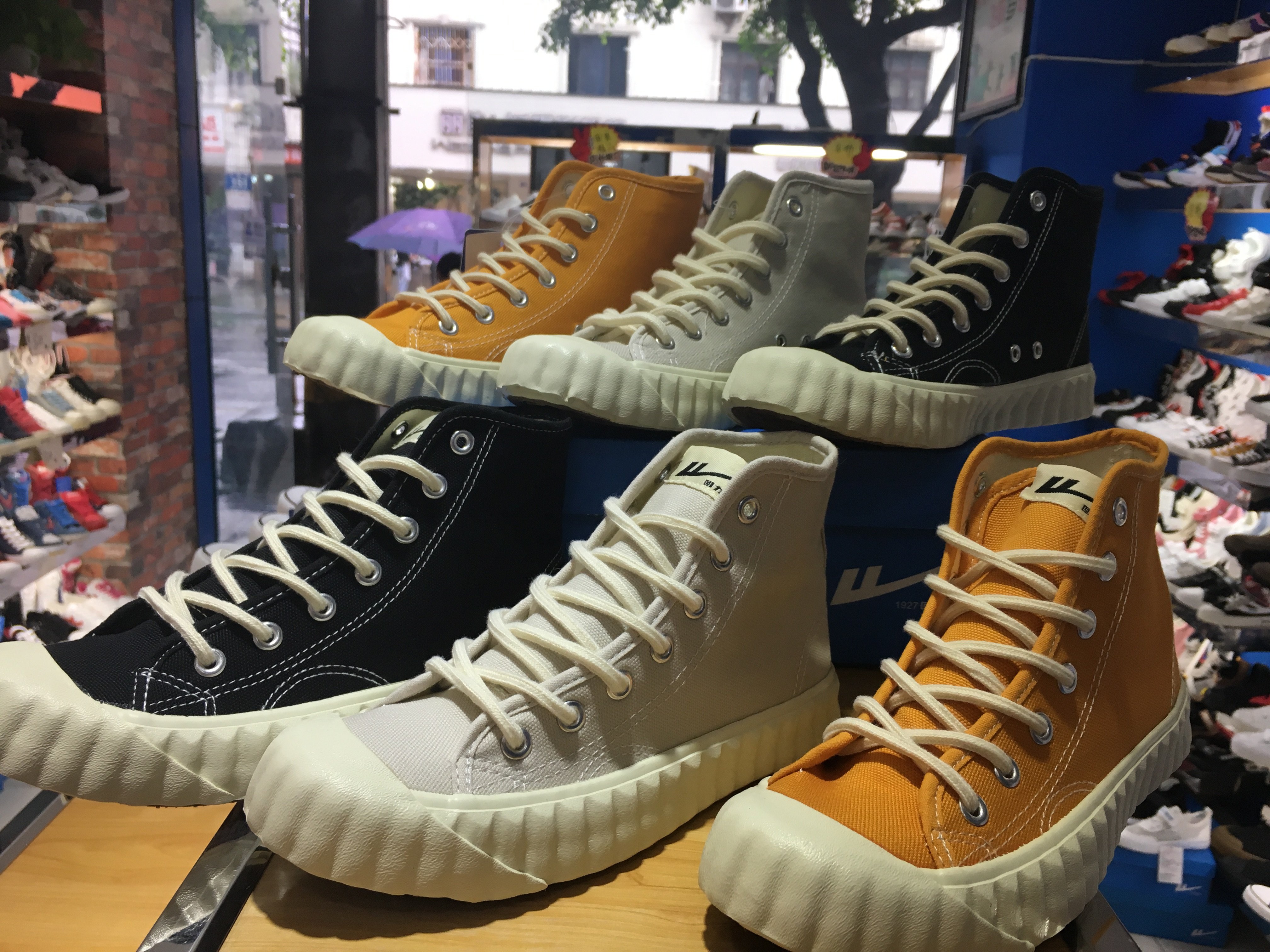 百搭实体实拍回力新款高帮帆布鞋饼干小白鞋休闲鞋板鞋