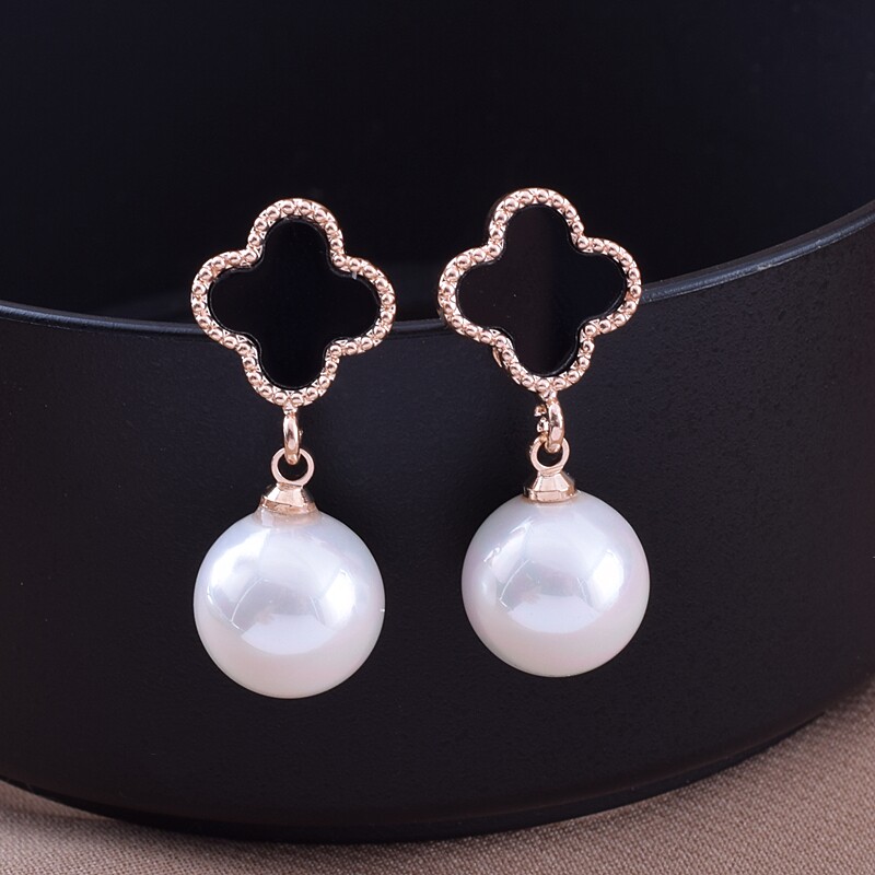耳钉金珍珠2020耳环珍珠玫瑰小香风韩国气质耳饰耳环