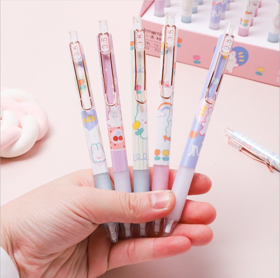 铅笔卡通自动可爱少女05mm一木木林按动活动铅笔