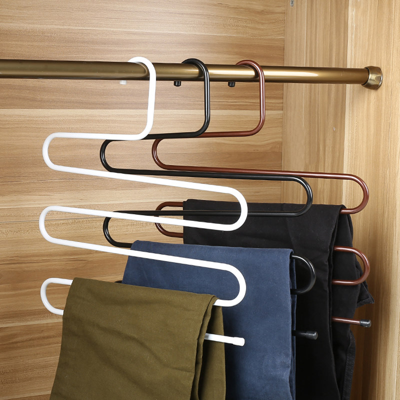家用s型裤架多功能挂裤子架多层收纳神器架裤架子衣架围巾架裤夹