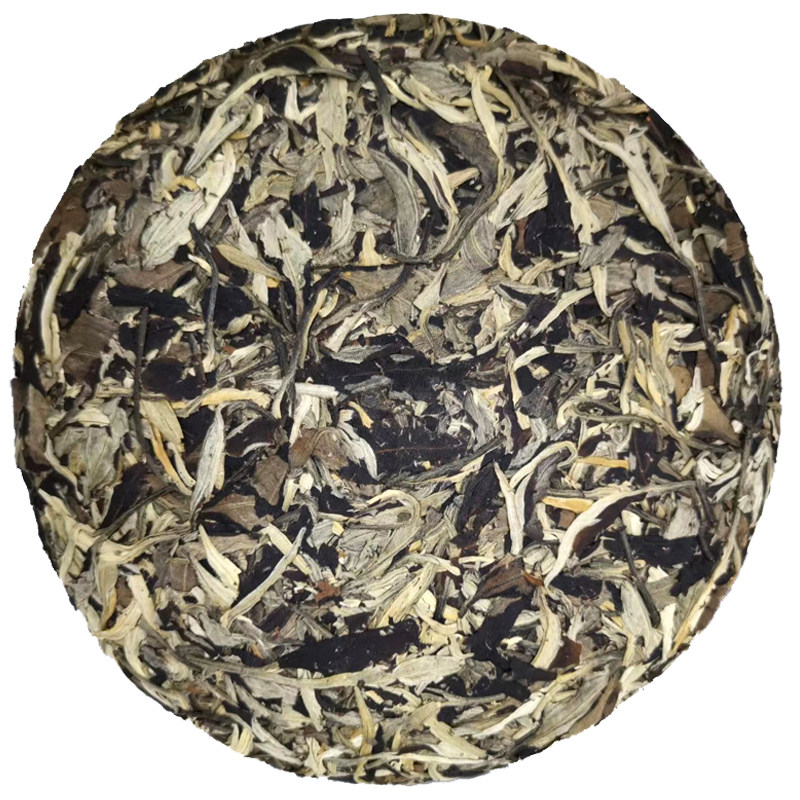 2010年景迈月光白云南普洱茶生茶花果清香大白毫月光美人茶饼357g