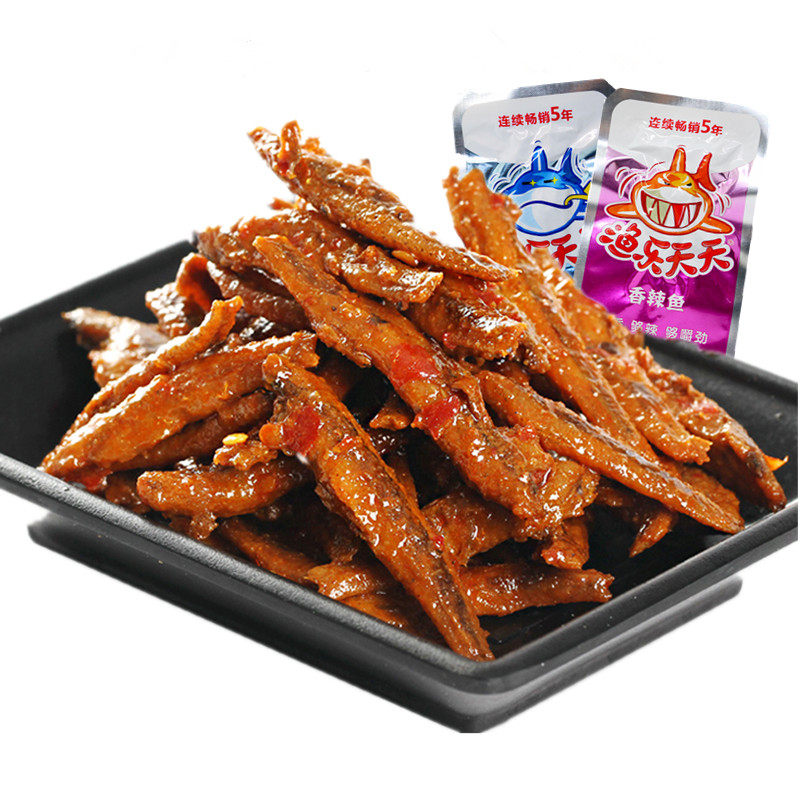 渔乐天天糖醋鱼仔12g湖南特产毛毛鱼小吃零食香辣小鱼仔熟食鱼干