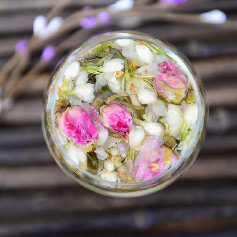 安神助眠睡眠茶茉莉花玫瑰花茶桂花百合玫瑰组合花草茶叶30包包邮