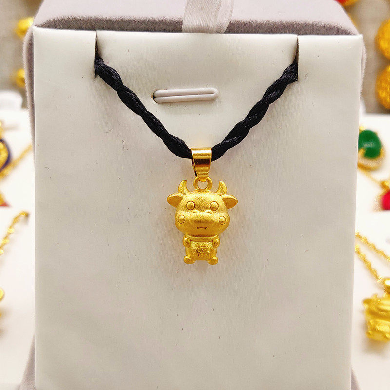 新款本命生肖牛年吊坠红绳转运福牛项链男女项链