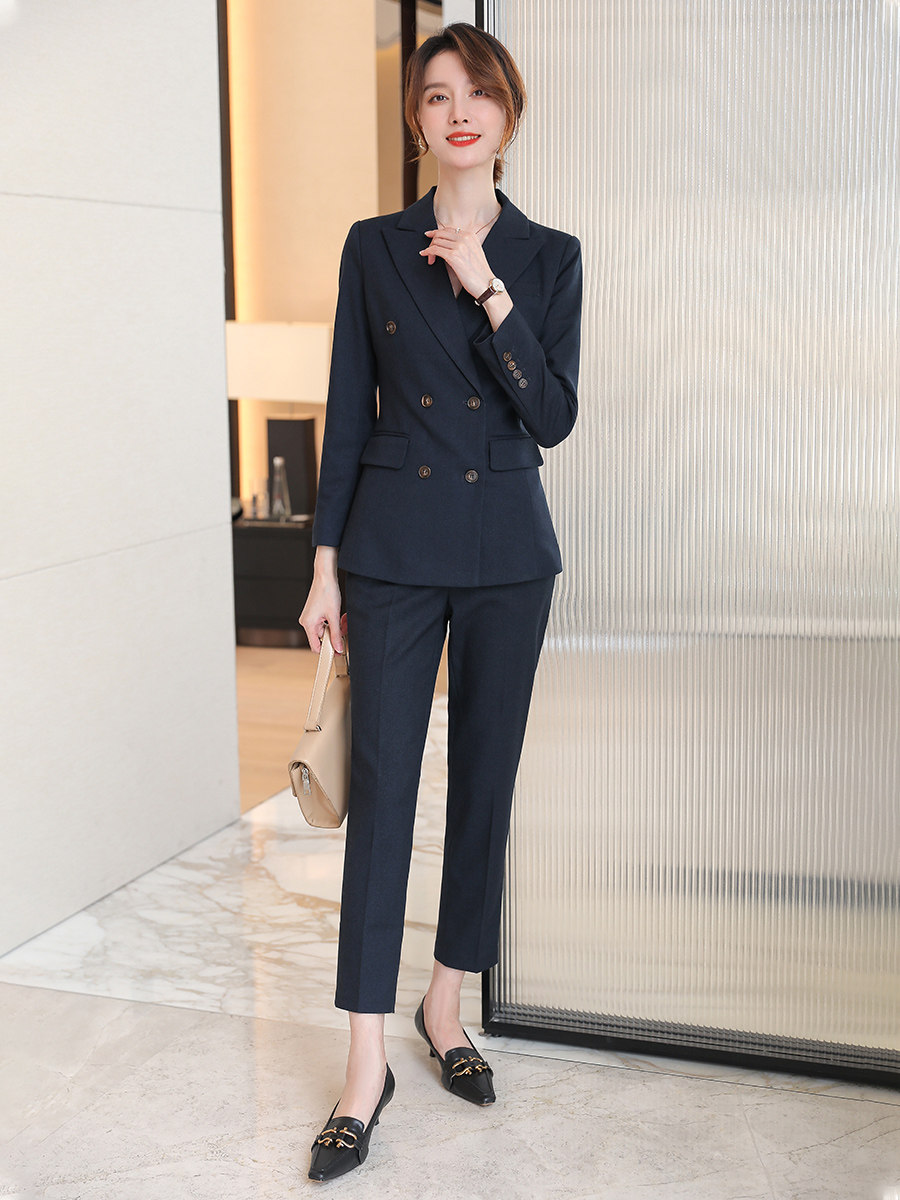 诗璐雅高级感职业西装套装女秋冬商务气质经理面试正装
