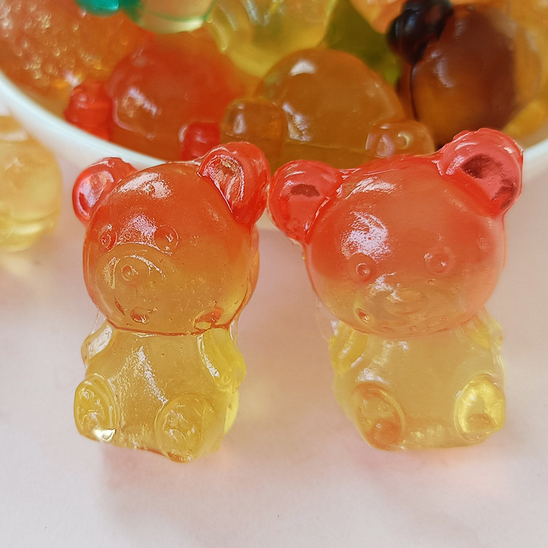 4d小熊橡皮糖2斤散装阿斯塔qq儿童果汁糖果糖果