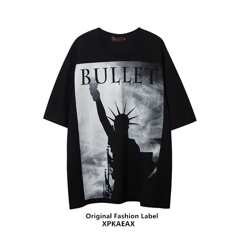 XPKAEAX原创潮牌欧美hiphopT侐2022新款夏季高街oversize短柚男