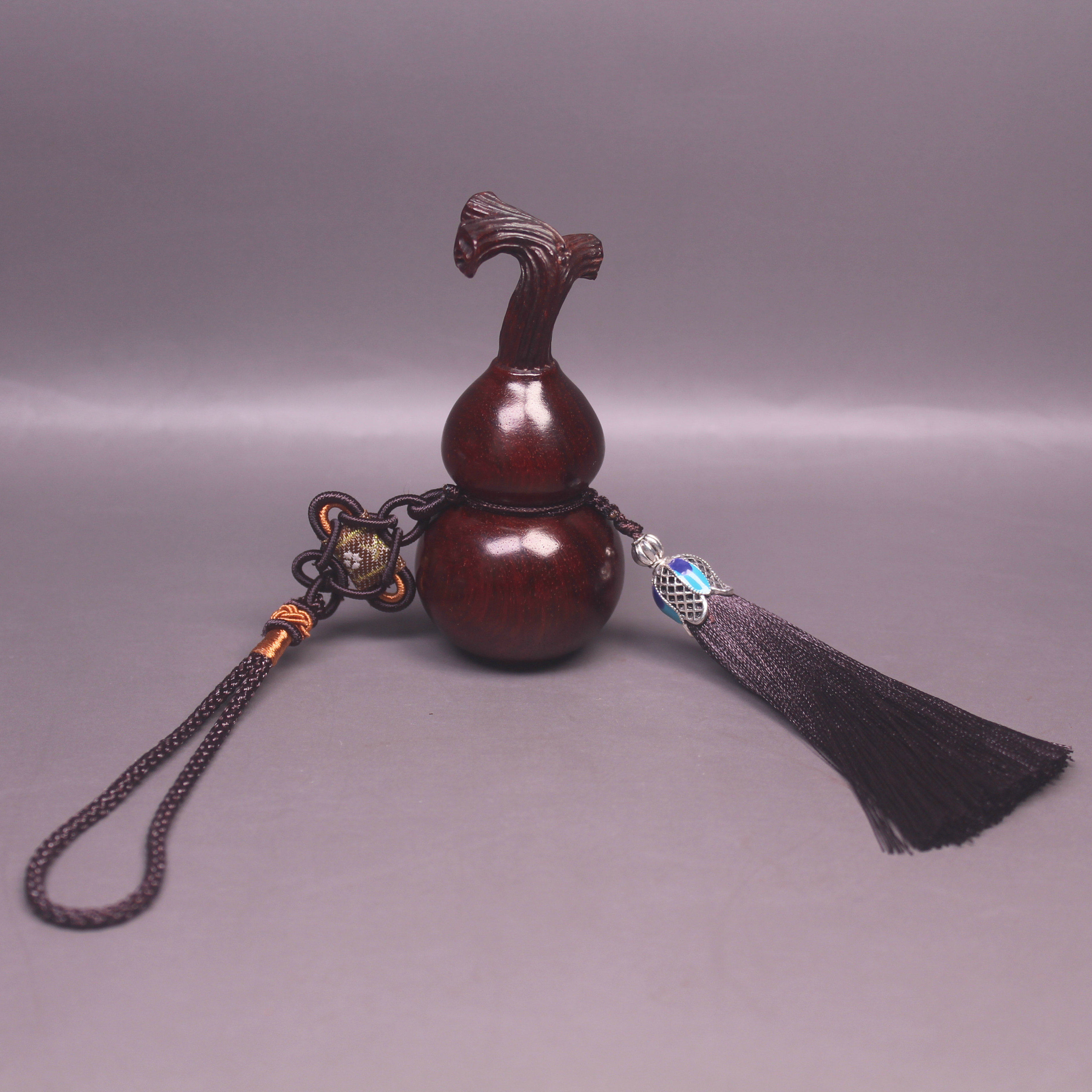 葫芦把玩印度小叶叶紫檀木雕刻手把挂件挂坠包木雕