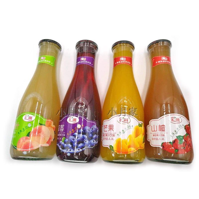 汇源野生蓝莓复合果汁饮料1.5l超大玻璃瓶1瓶装喜宴婚宴高档