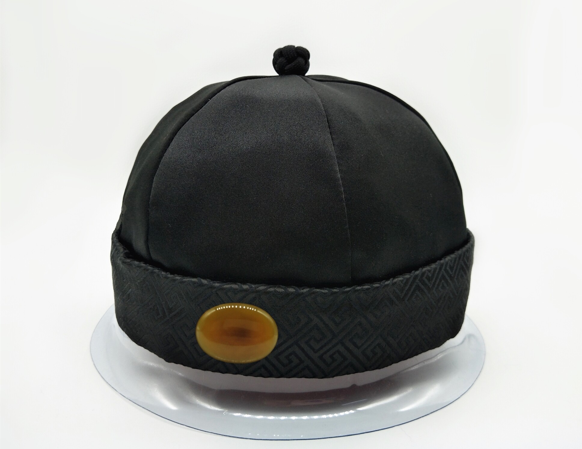 原创手工王爷帽缎皇帝头饰地主清朝少爷瓜皮帽子