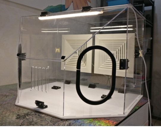 加高高达模型喷漆烤漆打磨防尘工作台水帘排风模型制作工具