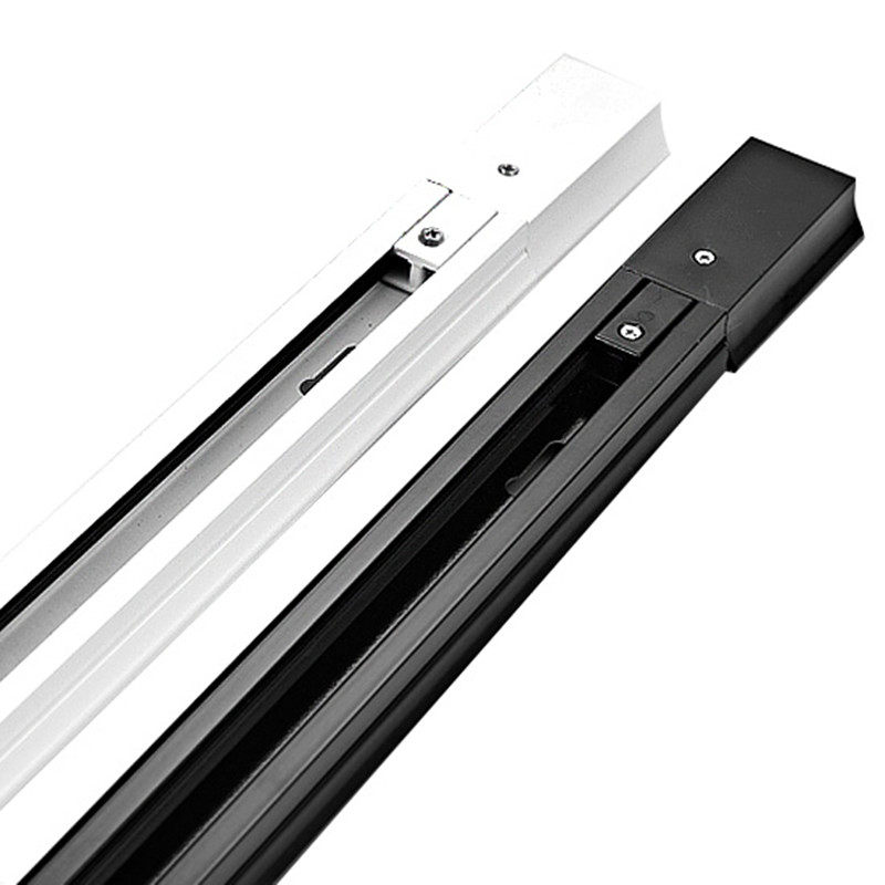 轨道加厚导轨铝材二线三线射灯全套方形滑槽射灯