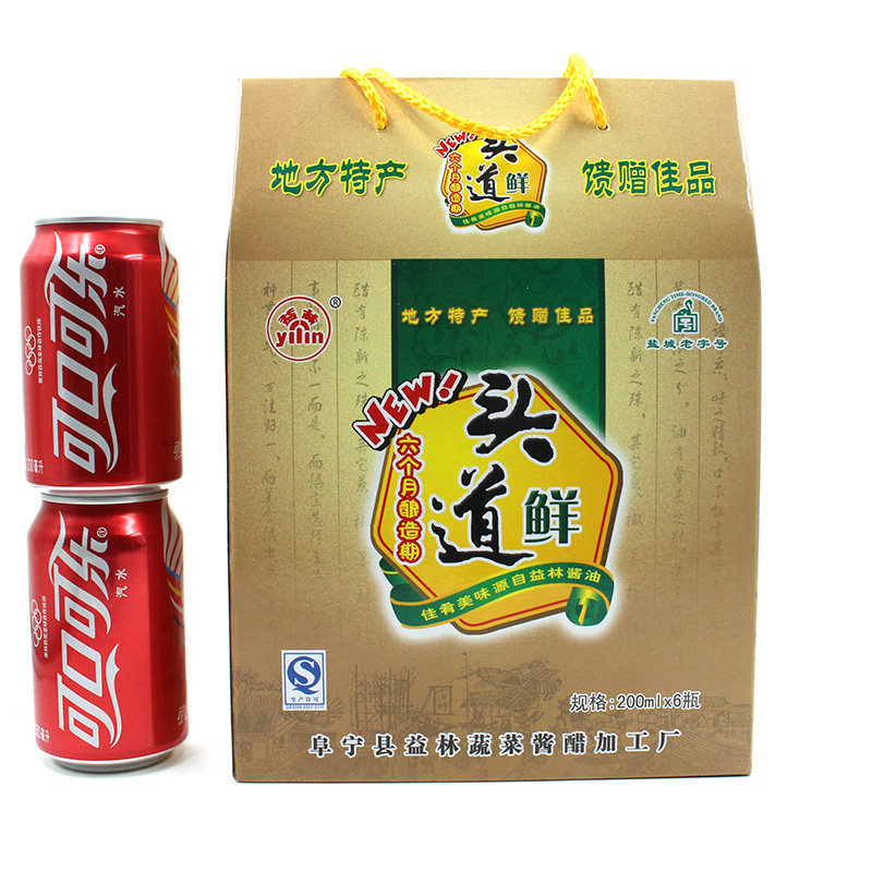 盐城特产阜宁益林酱油农家粮食酿造酱油原味头道鲜酱油6瓶装