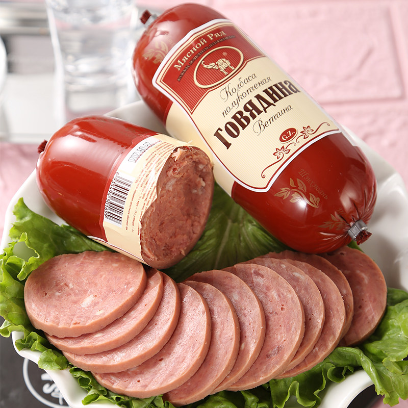 牛肉俄罗斯风味火腿肠香肠即食肠下酒菜350g食品包装即食肠类