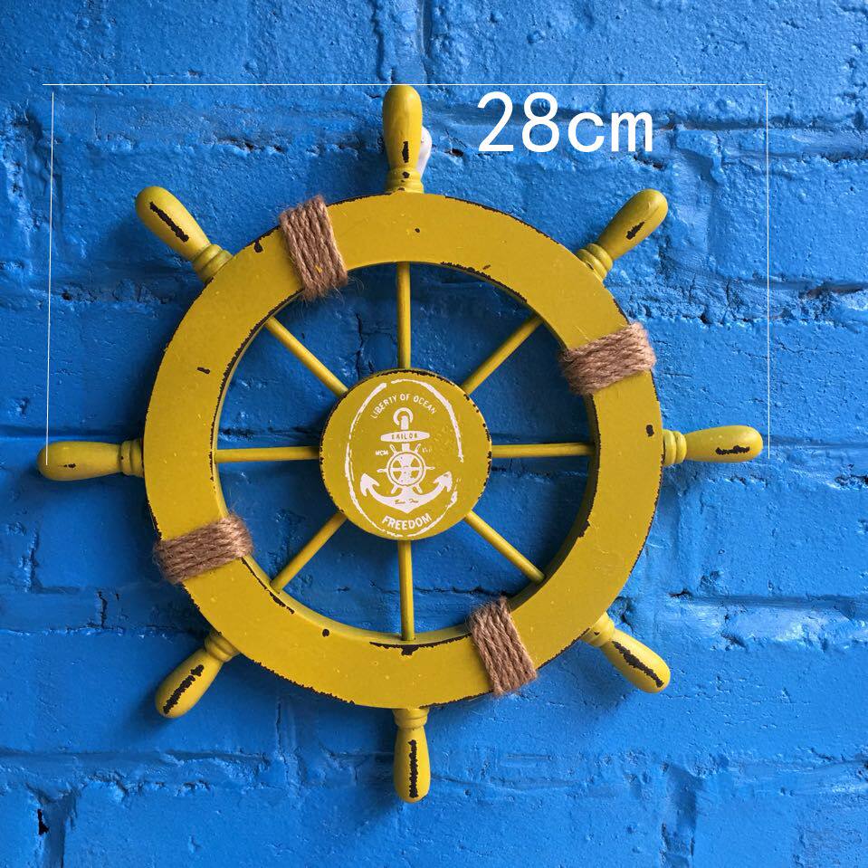 船舵挂件地中海风格家居家居装饰装饰品航海彩色舵手壁饰