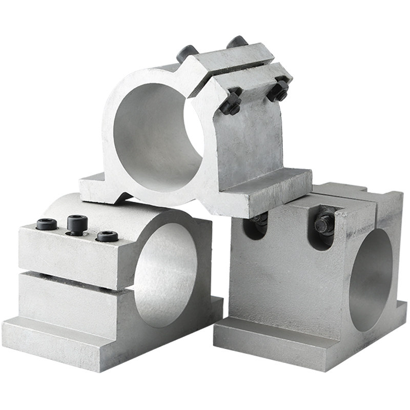 雕刻机主轴夹具62/65/80/100/125电主轴铸铝夹具抱座 主轴固定座