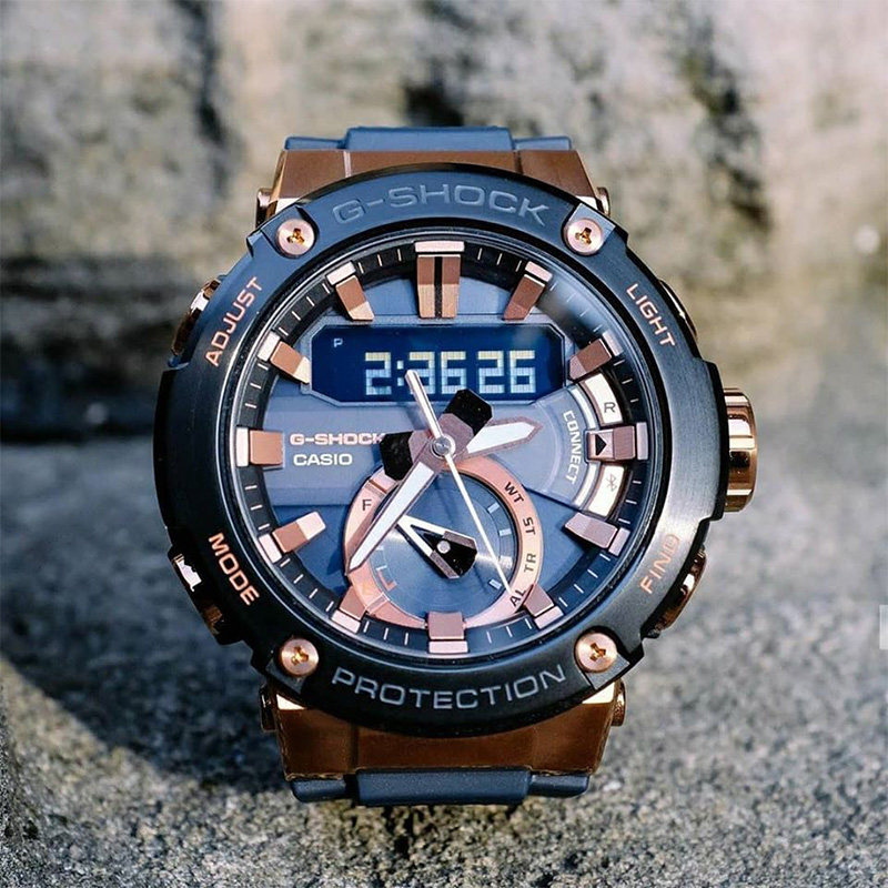 卡西欧gshockgstb200g2ab100g1a太阳能蓝牙手表日韩腕表