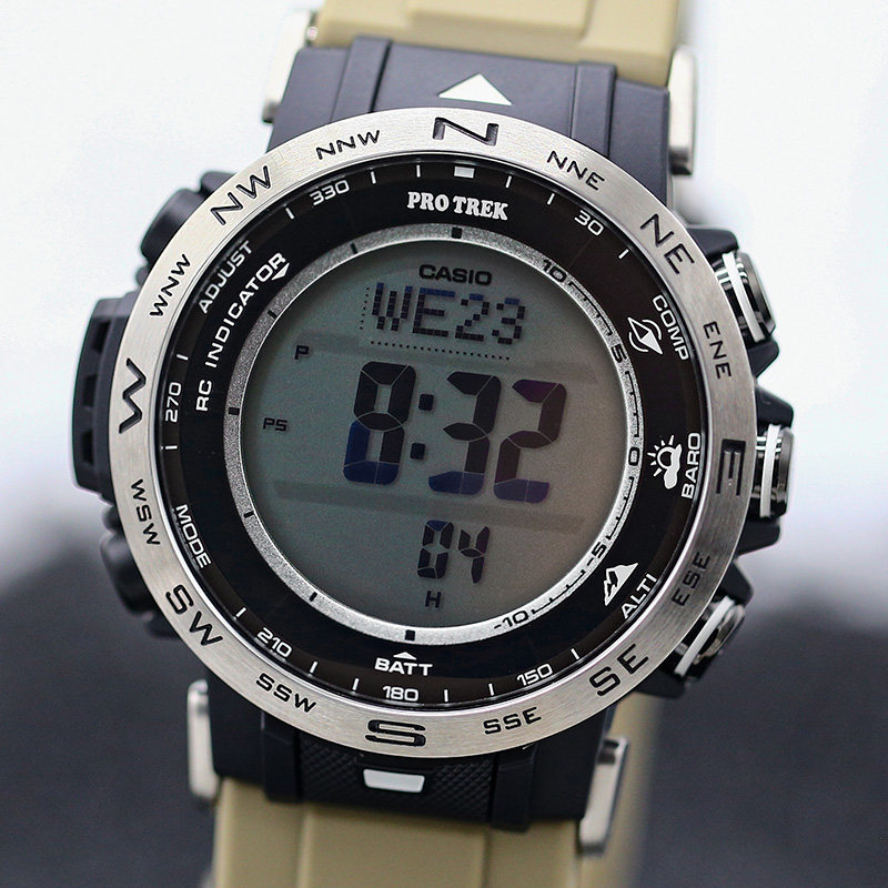 卡西欧手表protrekprw305eca1ae2yt太阳能电波登山日韩腕表