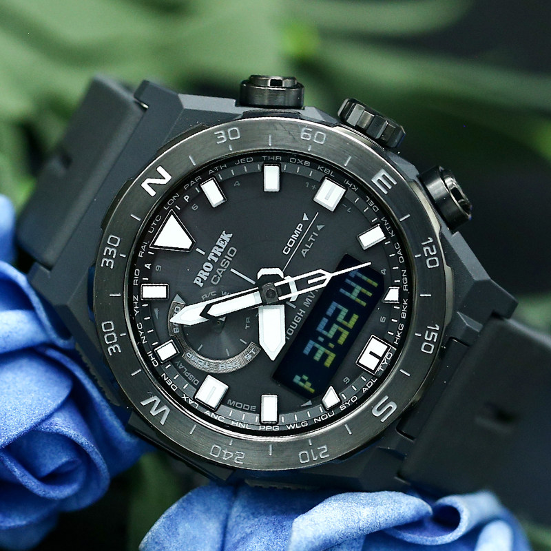 卡西欧手表protrekprw6800y16600yb3光能电波登山腕表日韩腕表