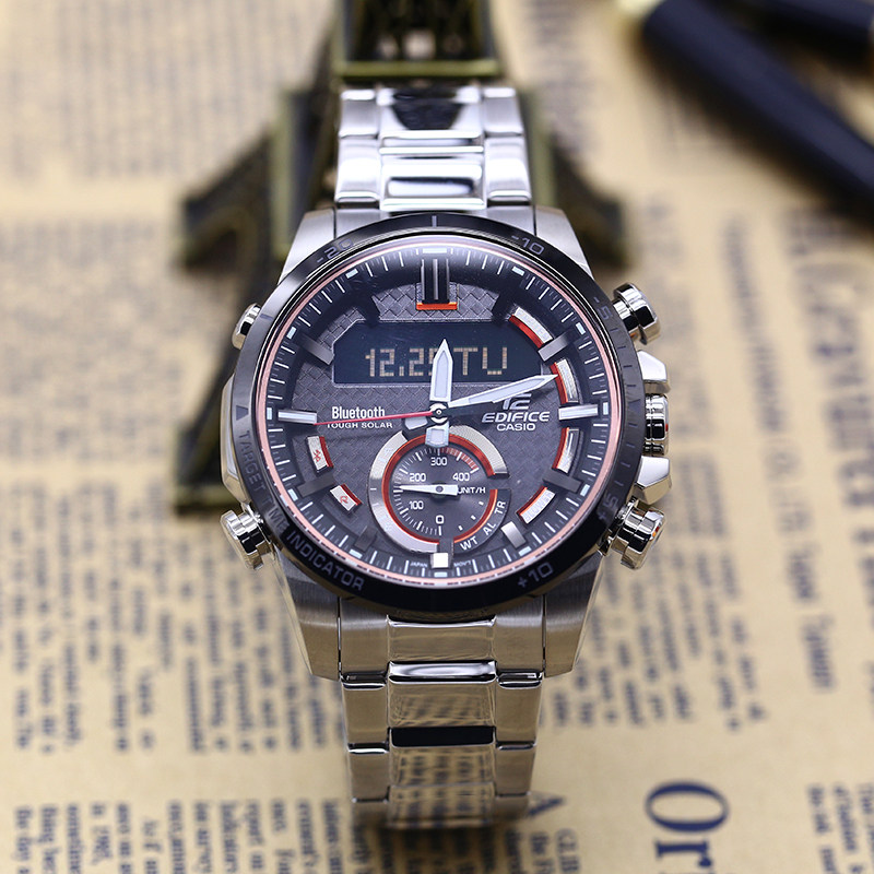 卡西欧手表edificeecb-800dbdcd-1a太阳能蓝牙日韩腕表