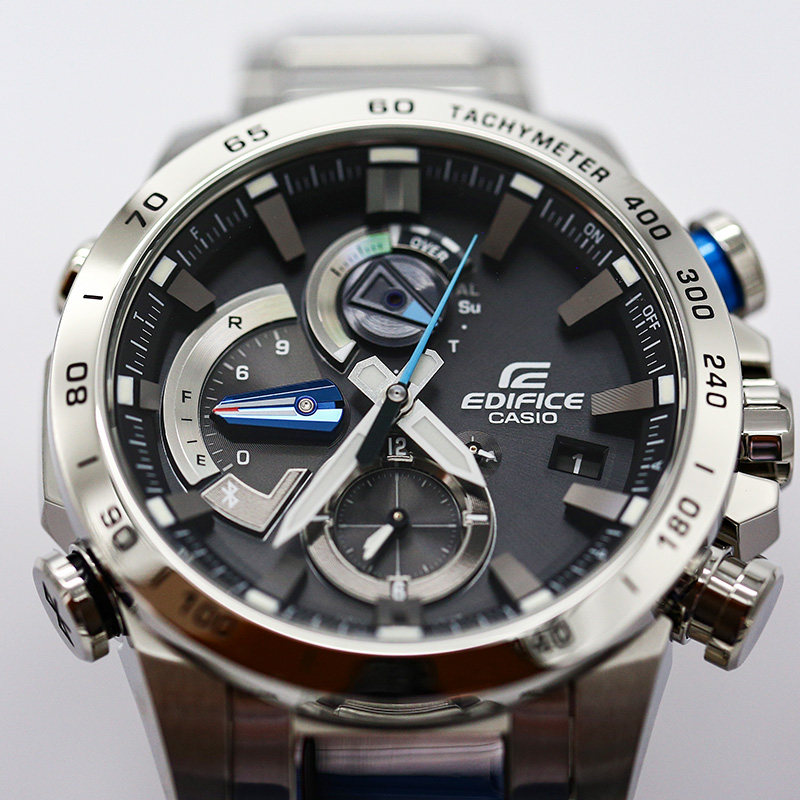 卡西欧手表 edifice eqb-800d-1a/br 太阳能蓝牙防水休闲石英男表