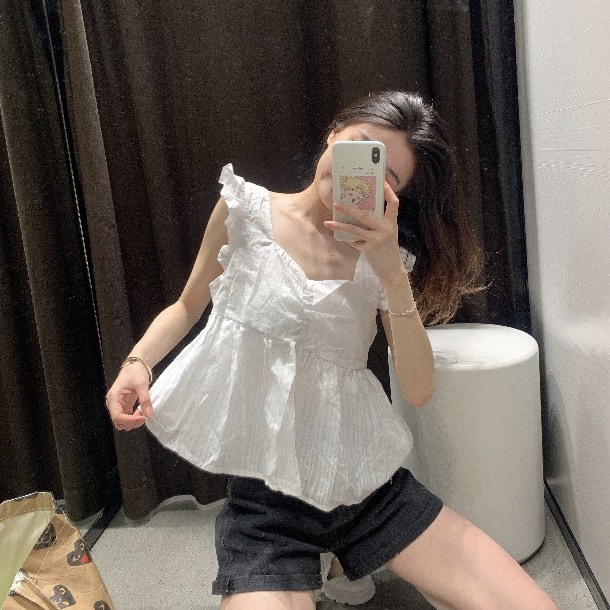 嘟嘟欧美2020夏季新品青春女装装小飞袖荷叶背心吊带