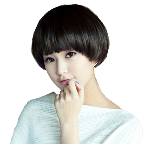 真发假发女短发bobo头气质修脸时尚韩国蘑菇头圆脸发型女生短假发