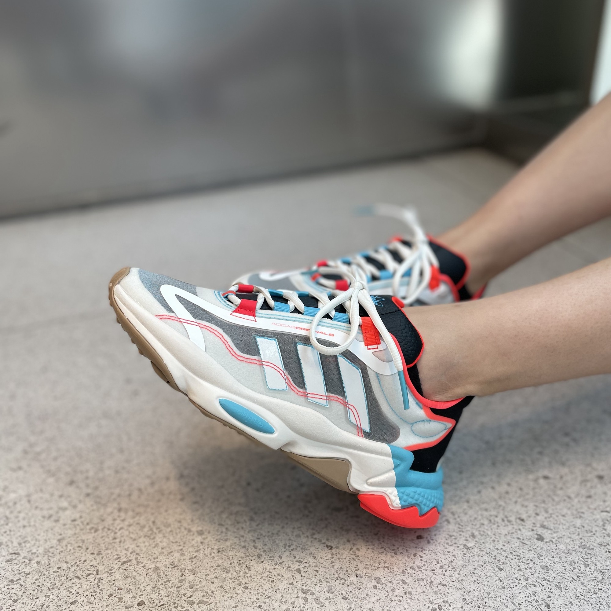 adidas三叶草ozweegopure反光男子复古老爹运动鞋g57949运动休闲鞋