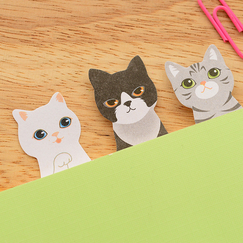 韩国文具纸箱猫咪便签本可爱喵星人次贴留言便条便签本