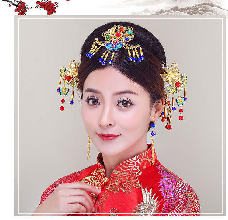 假发古代古装牛角垫发发髻演出小龙女仙女清朝发包