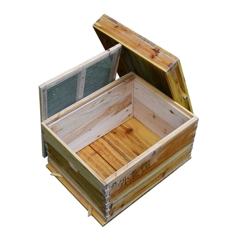 蜜蜂箱半煮蜡全套加厚养蜂箱十框杉木土蜂桶中蜂箱标准蜂巢箱蜂具