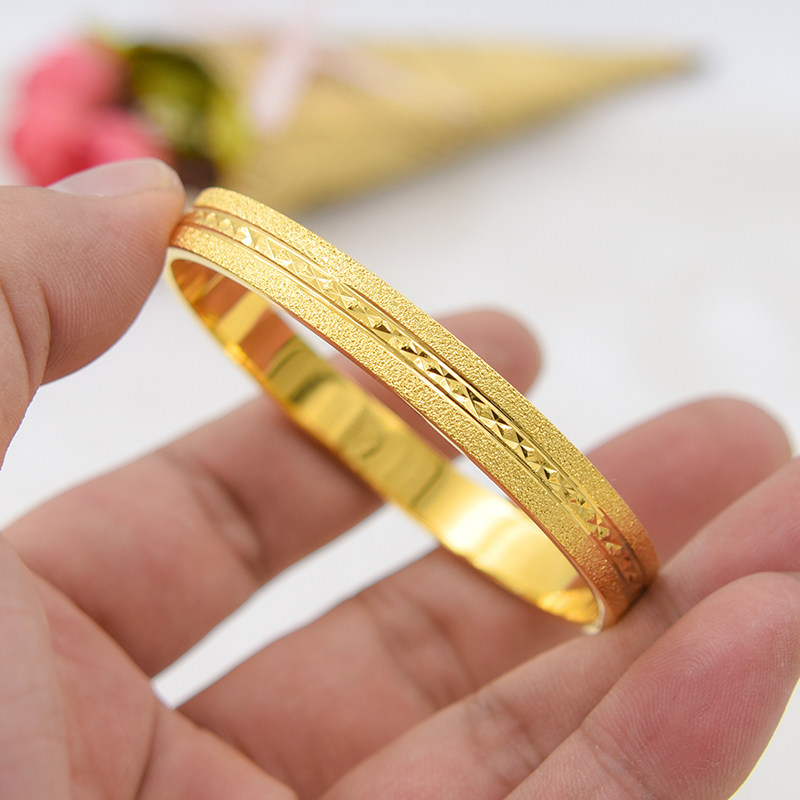 长城手镯女手饰品简约网红红韩个性开口黄金手镯