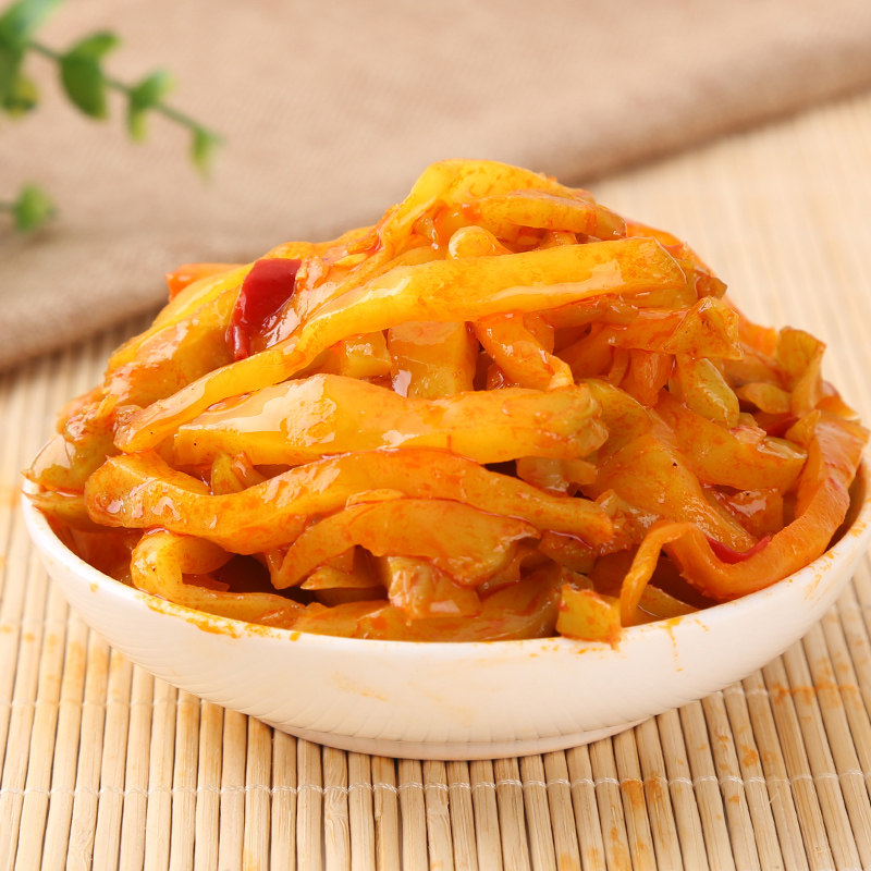 红油榨菜菜丝1斤5斤95斤商用整箱包装即食腌制