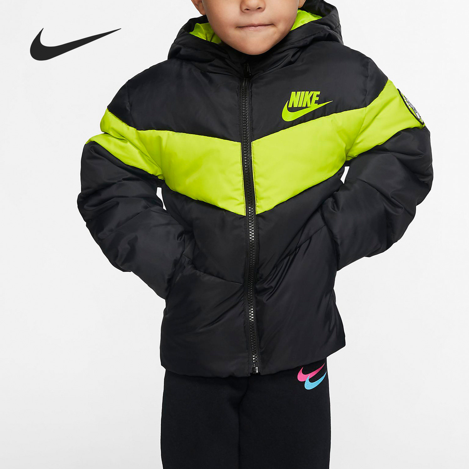 nike耐克正品冬季新款男女幼童保暖休闲夹克羽绒服