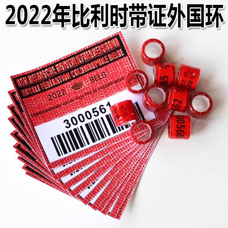 2021年外籍荷兰比利时德国带证足环鸽子脚环外国其他