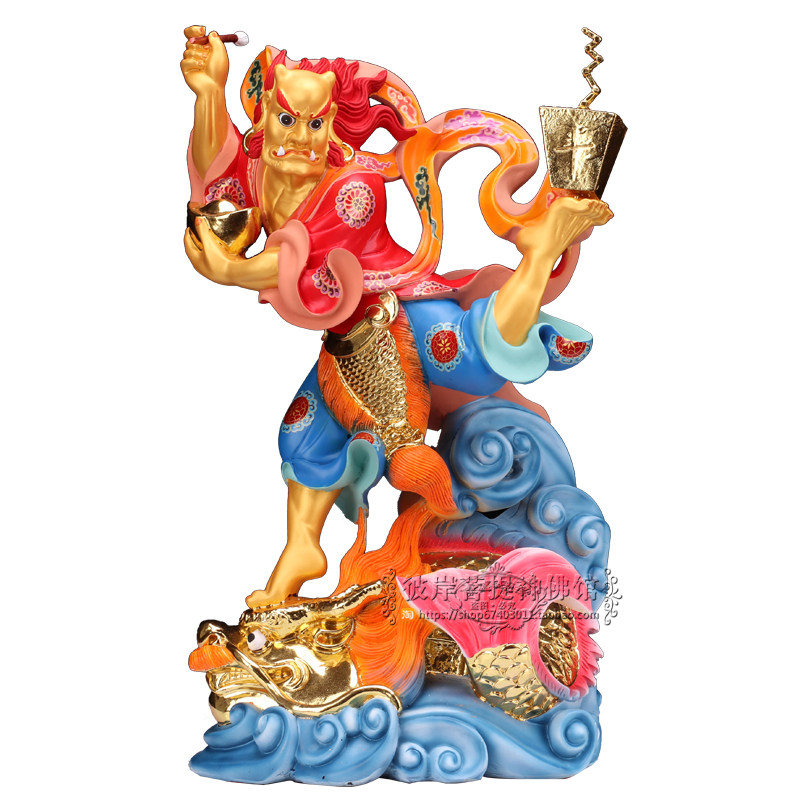 魁星神像16寸敦煌彩贴贴金踢斗宗教佛教佛像摆件