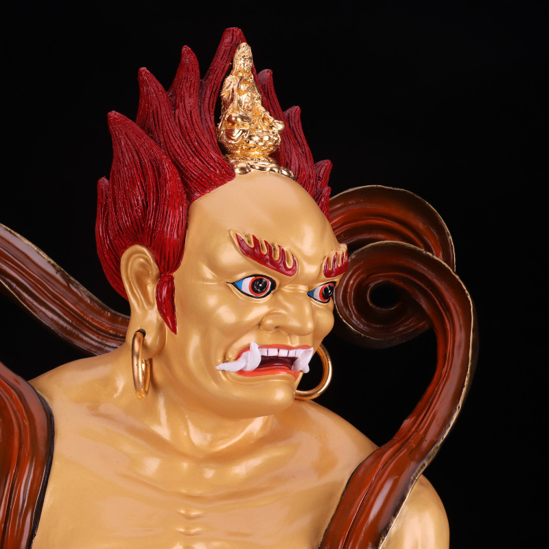 26寸面然大士爷台湾祥狮纯铜鬼王大士爷 普渡公居家供奉摆件新品