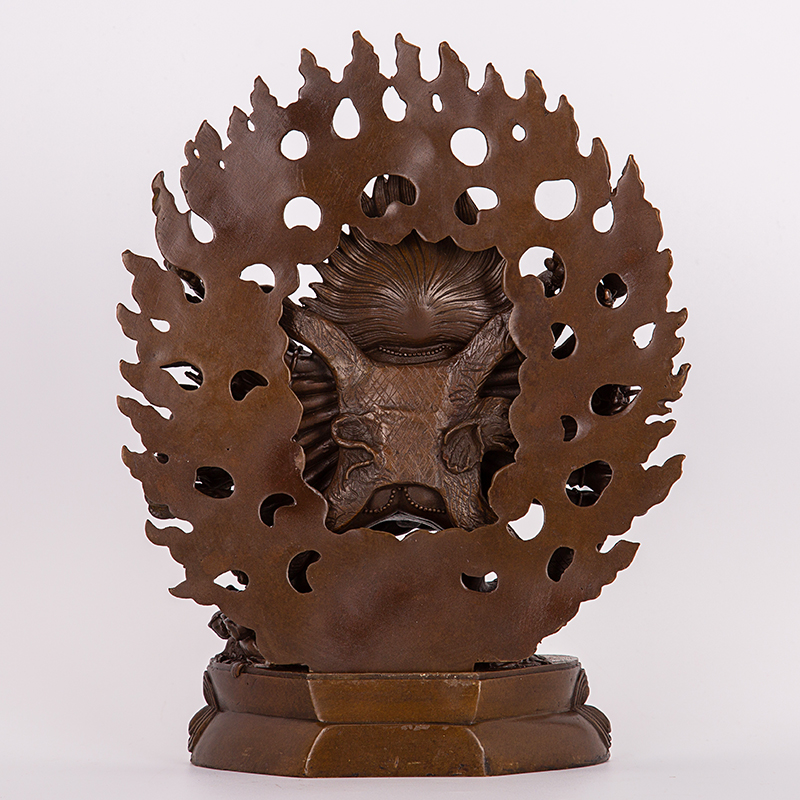 纯铜密宗藏传大威威德金刚金刚牛牛头明王佛像摆件