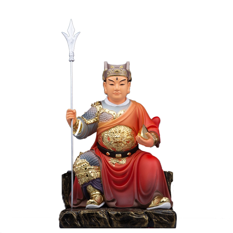 华光汉白玉大帝坐式神像马灵官天君元帅现代中式装饰摆件