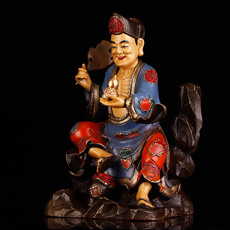 16寸济公活佛纯铜李修缘道和尚降龙尊者湖法师摆件