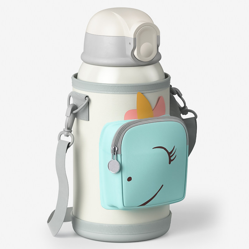 韩国硅胶水壶可背可挎可爱儿童水杯