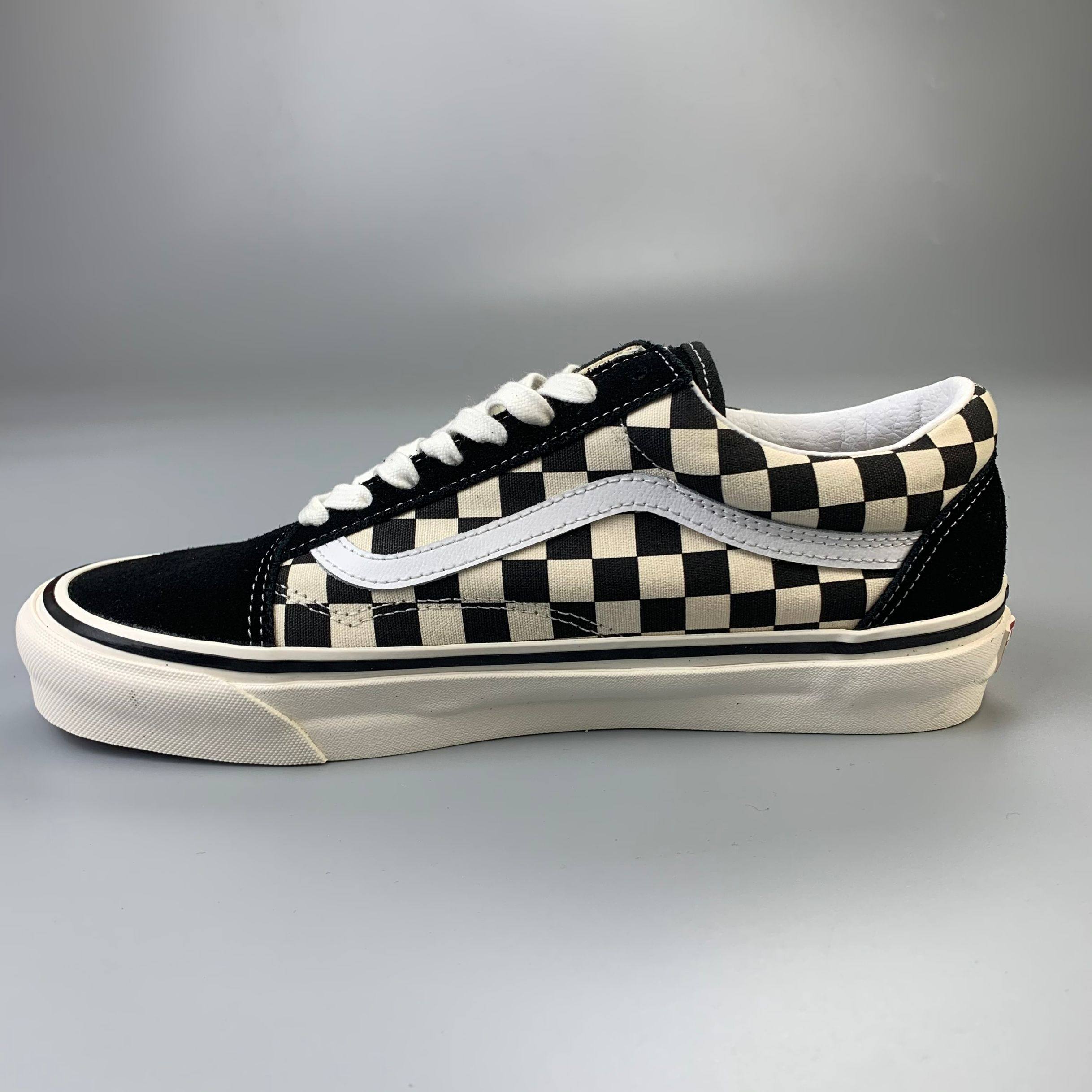 vansoldskool经典款低黑白黑白棋棋盘格男女休闲板鞋