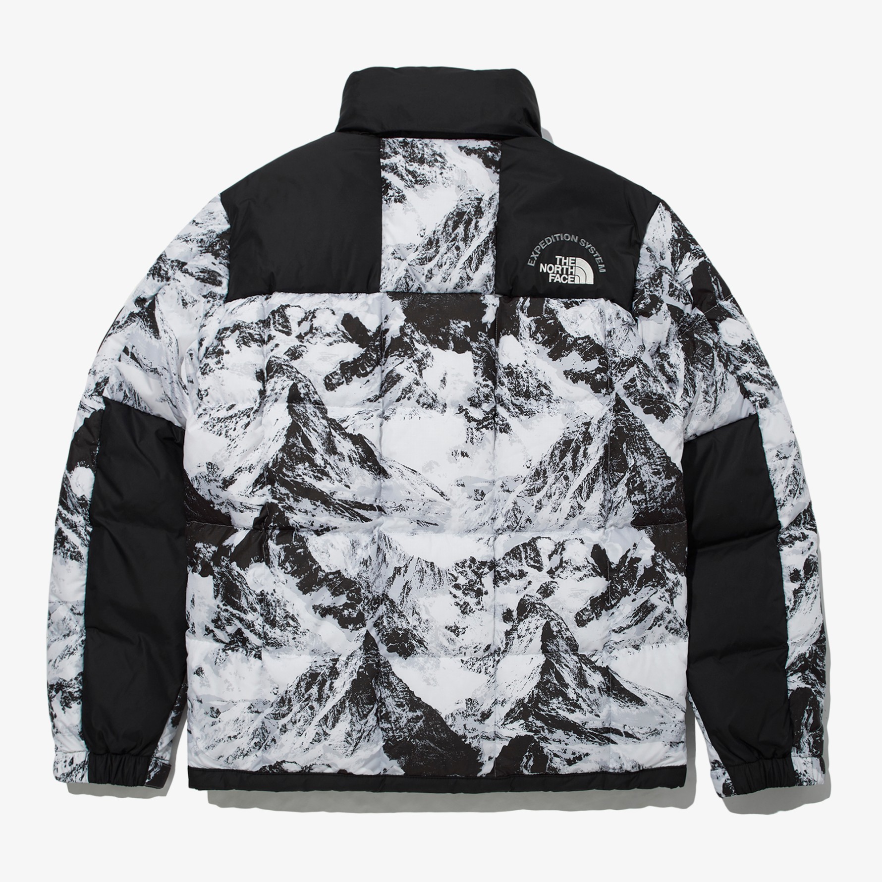 thenorthface北面雪山限量拼色立领鹅绒保暖运动羽绒服